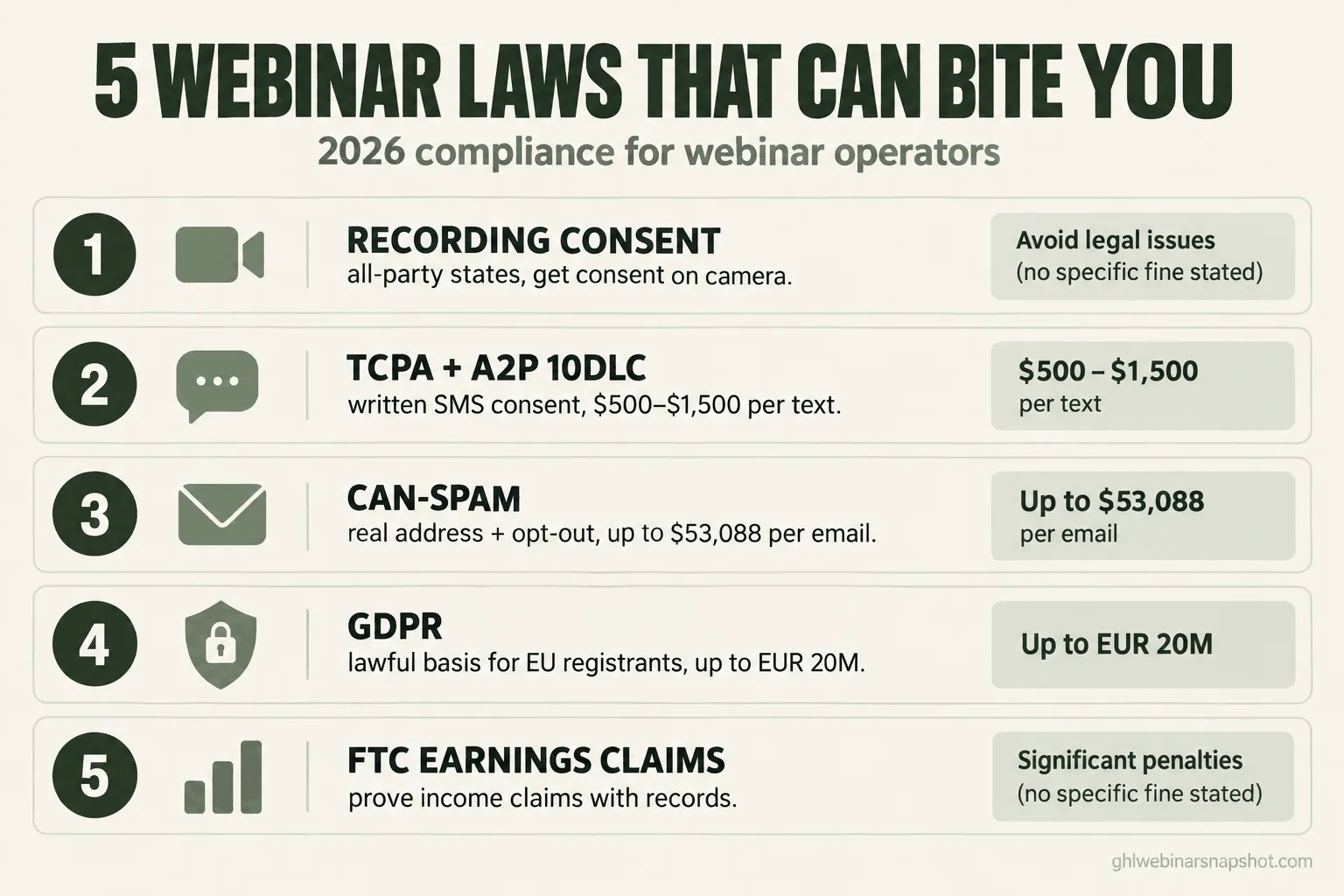 Webinar Compliance in 2026: The 5 Laws That Can Bite You